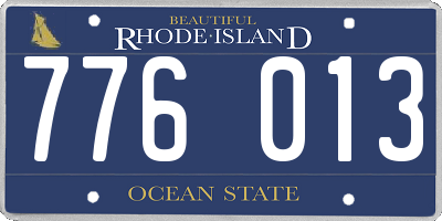 RI license plate 776013