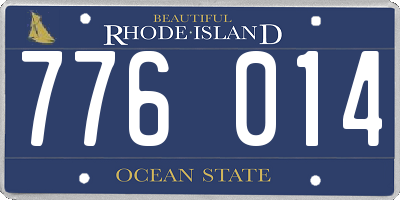 RI license plate 776014
