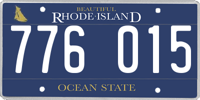 RI license plate 776015