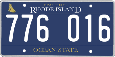 RI license plate 776016