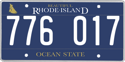 RI license plate 776017