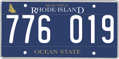 RI license plate 776019