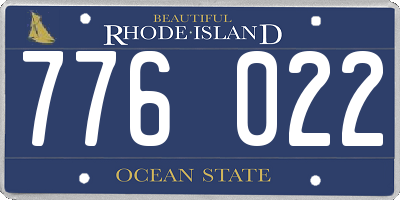 RI license plate 776022