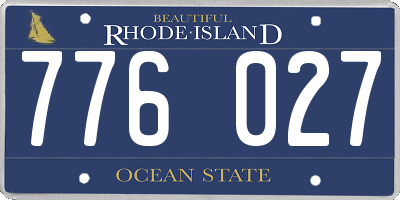 RI license plate 776027