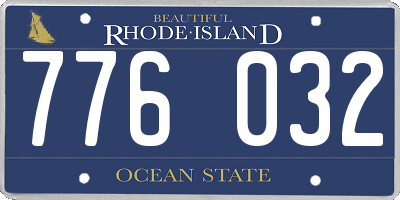 RI license plate 776032