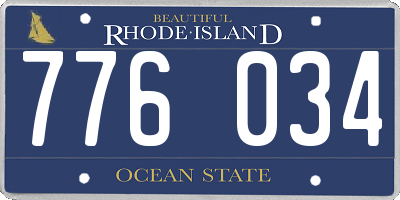 RI license plate 776034