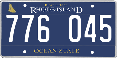 RI license plate 776045