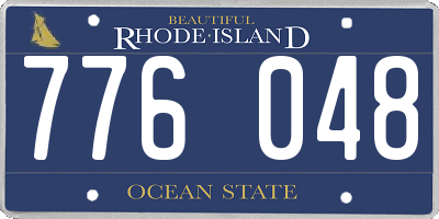 RI license plate 776048