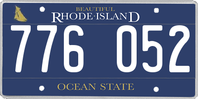 RI license plate 776052