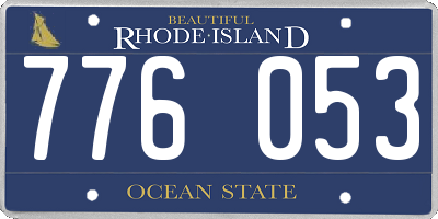 RI license plate 776053