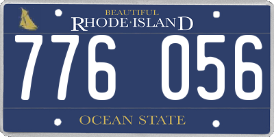 RI license plate 776056