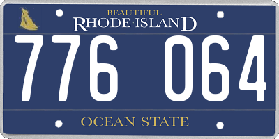 RI license plate 776064