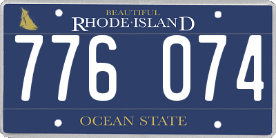 RI license plate 776074