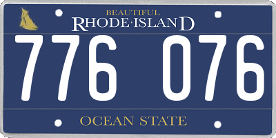 RI license plate 776076