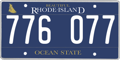 RI license plate 776077