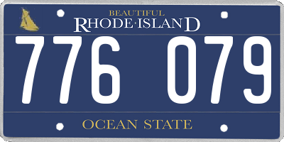 RI license plate 776079