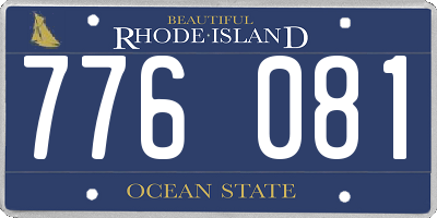 RI license plate 776081