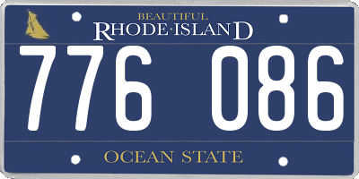 RI license plate 776086
