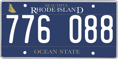RI license plate 776088