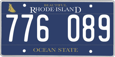 RI license plate 776089