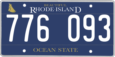 RI license plate 776093