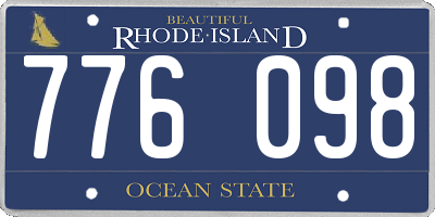 RI license plate 776098