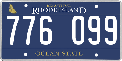 RI license plate 776099