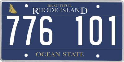 RI license plate 776101