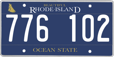 RI license plate 776102