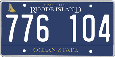 RI license plate 776104