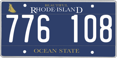 RI license plate 776108