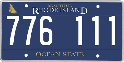 RI license plate 776111