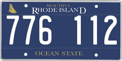 RI license plate 776112