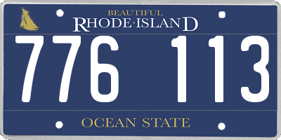 RI license plate 776113