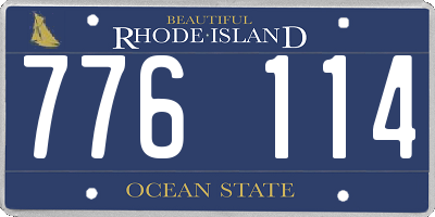 RI license plate 776114