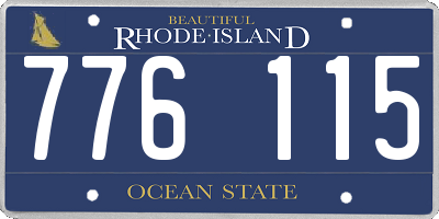 RI license plate 776115