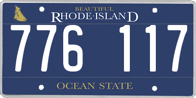 RI license plate 776117
