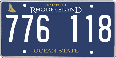 RI license plate 776118