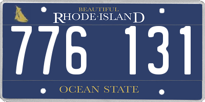 RI license plate 776131