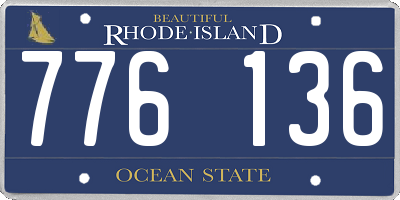 RI license plate 776136
