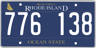 RI license plate 776138