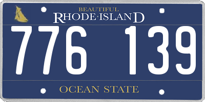 RI license plate 776139
