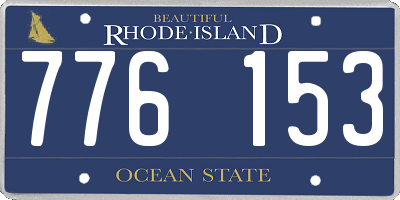 RI license plate 776153