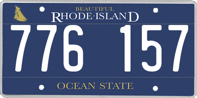 RI license plate 776157