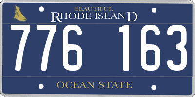 RI license plate 776163