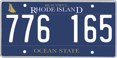 RI license plate 776165