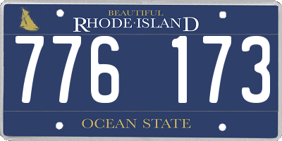 RI license plate 776173