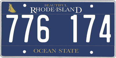 RI license plate 776174