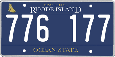 RI license plate 776177