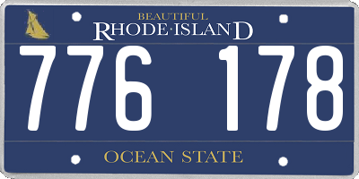 RI license plate 776178
